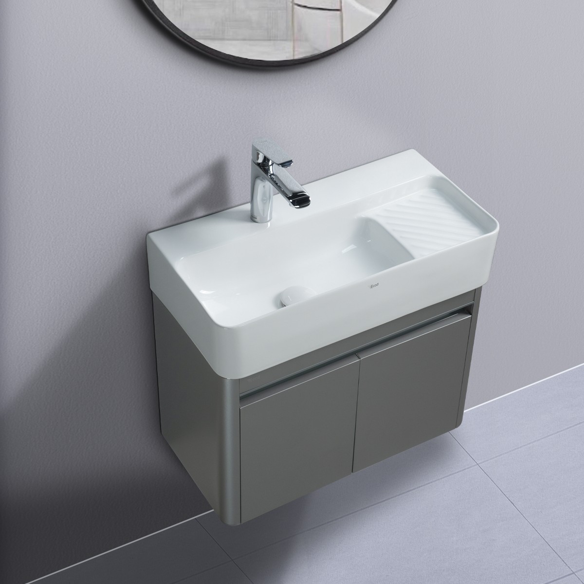 Bộ tủ chậu lavabo EC105-XAM-GHI