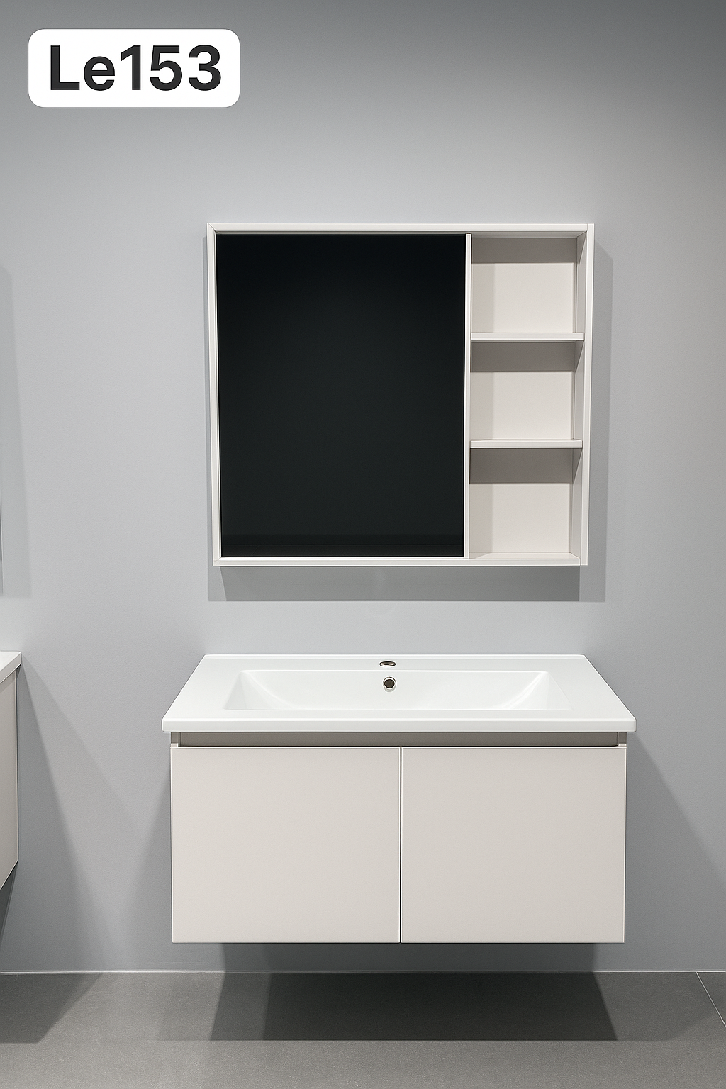 Bộ tủ chậu lavabo kèm gương LE-153