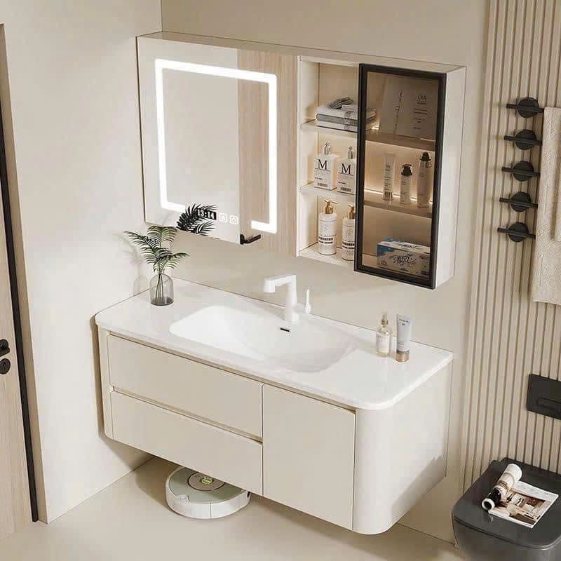 Bộ tủ chậu lavabo kèm tủ gương