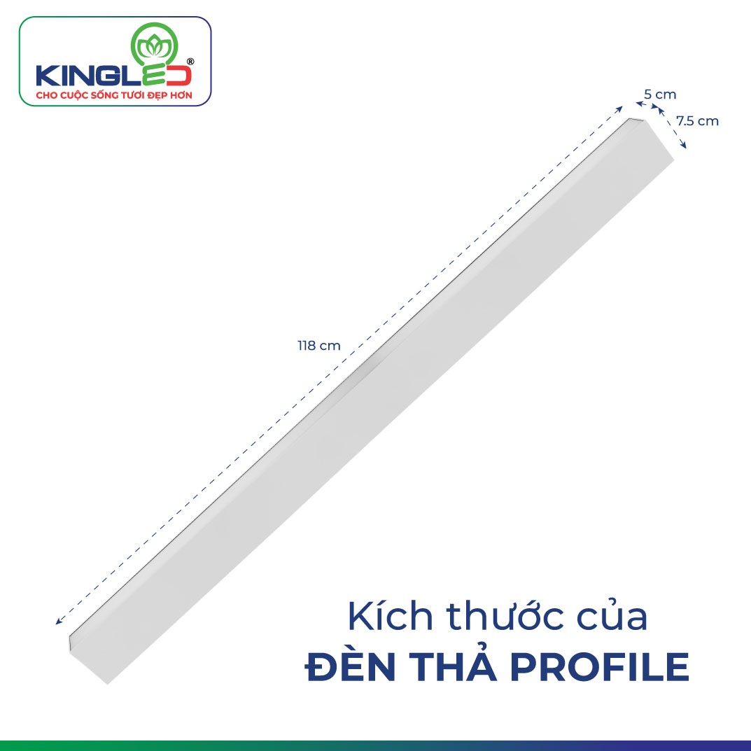 Đèn led thả Profile 54W Kingled  DTP-54SS-118-V/TT/T-T - Hình 4