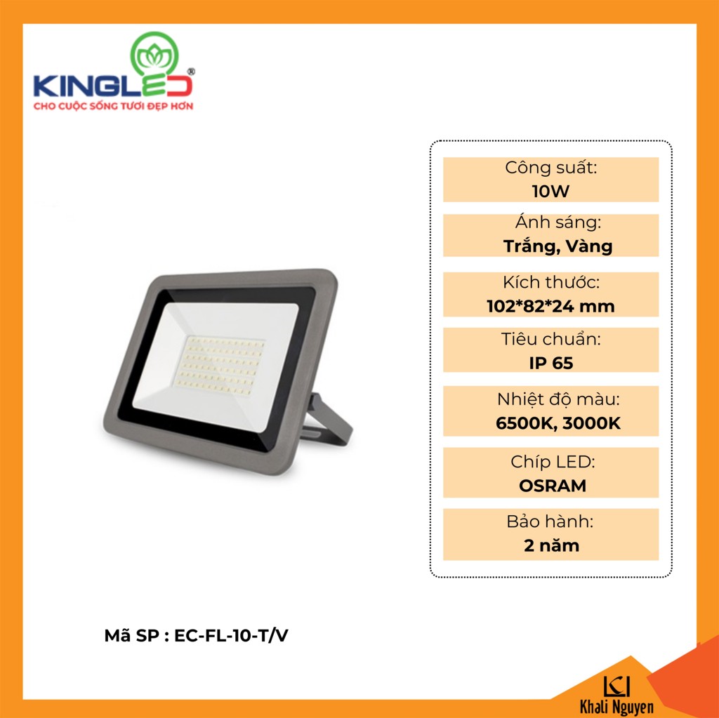 Đèn pha led Kingled EC-FL-10-T/V