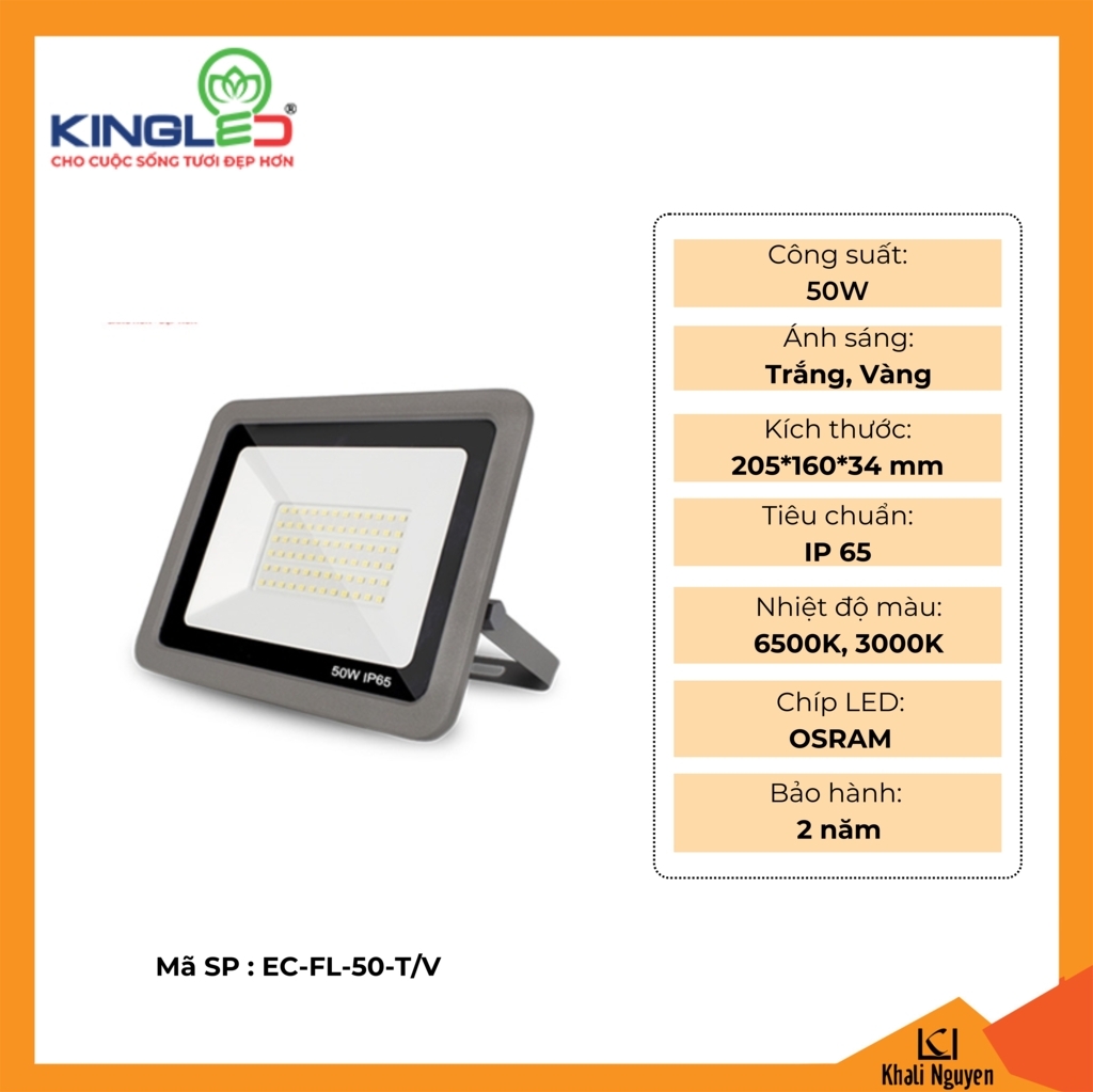 Đèn pha led Kingled EC-FL-50-T/V