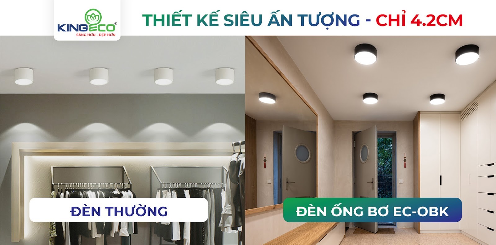 Đèn led ống bơ Kingled EC-OBK-9SS-V.TT.T-D - Hình 1