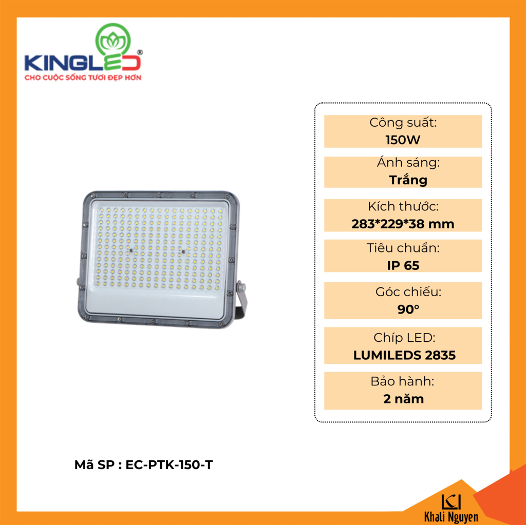 Đèn pha led thấu kính Kingled EC-PTK-150-T