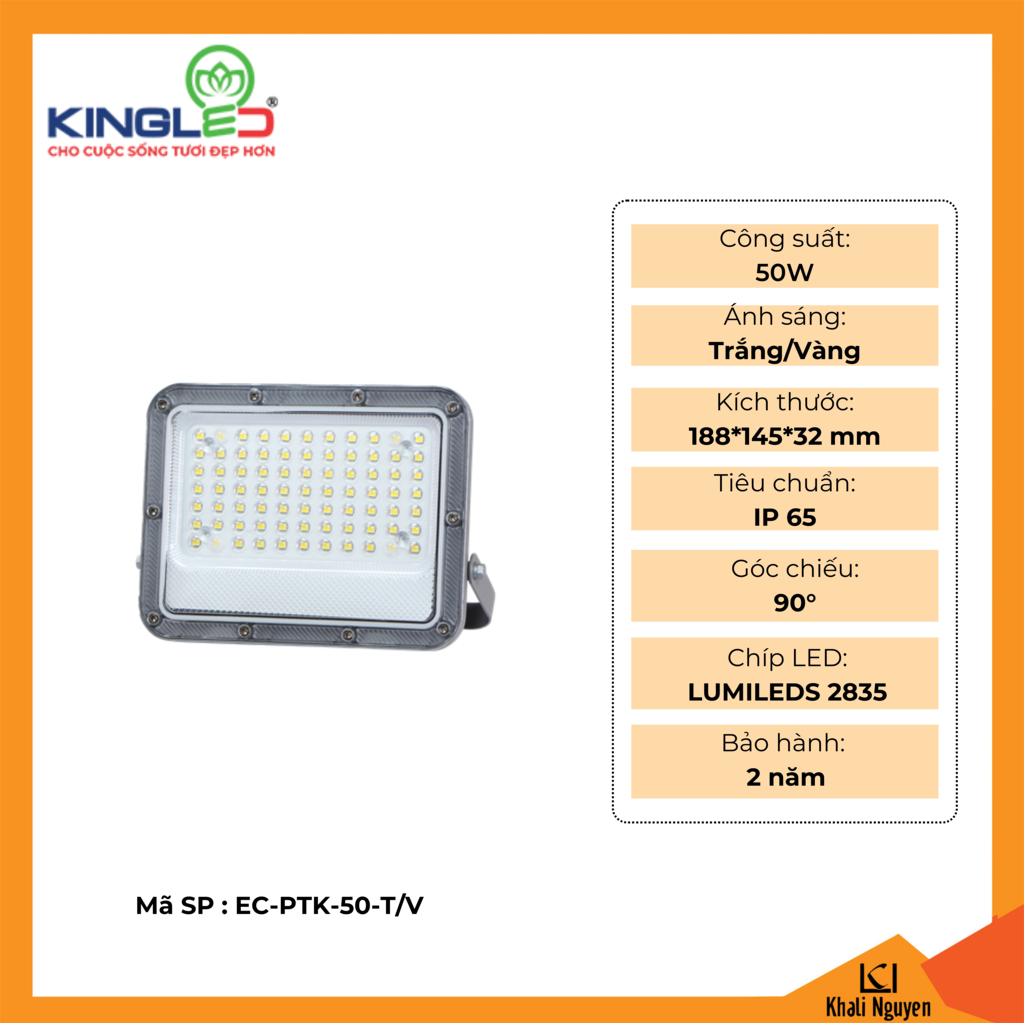 Đèn pha led Kingled EC-PTK-50-T/V