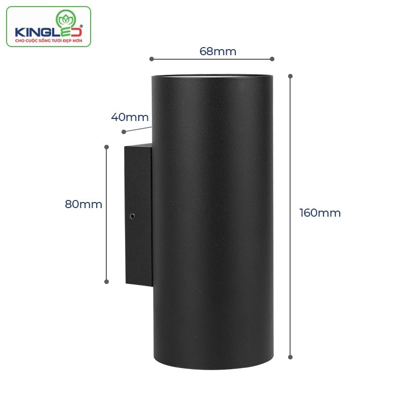 Kingled LWA0047-2S-BK - Kích thước