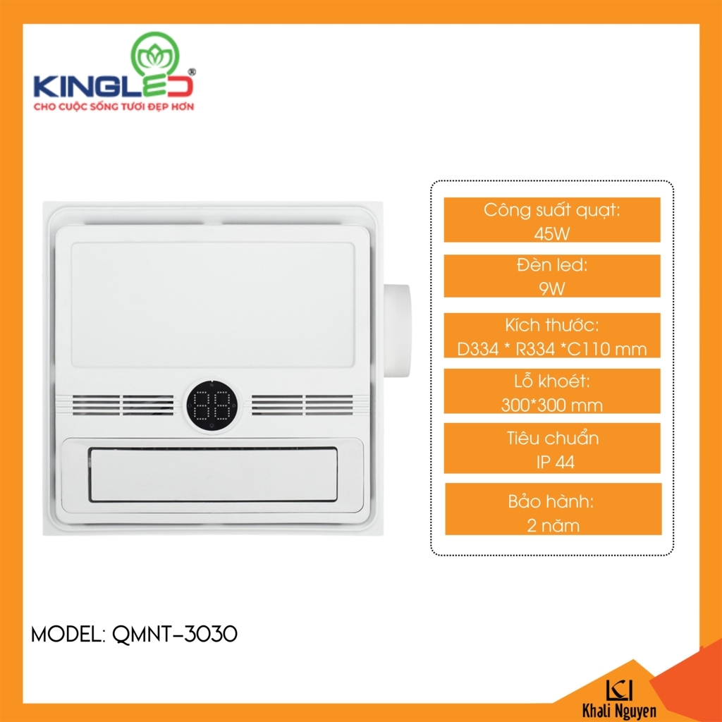 Quạt mát nhà tắm Kingled QMNT-3030