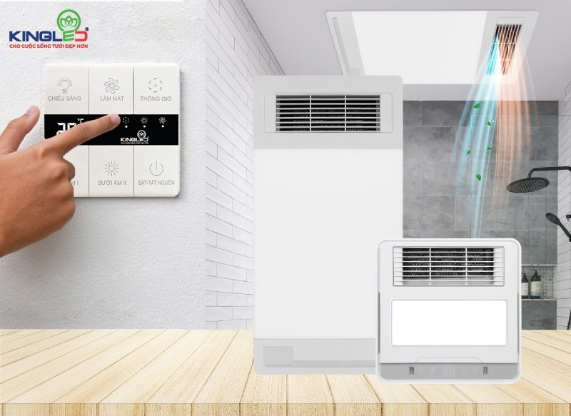 Quạt sưởi điều hòa phòng tắm Kingled QSDH-3030 - hình 5