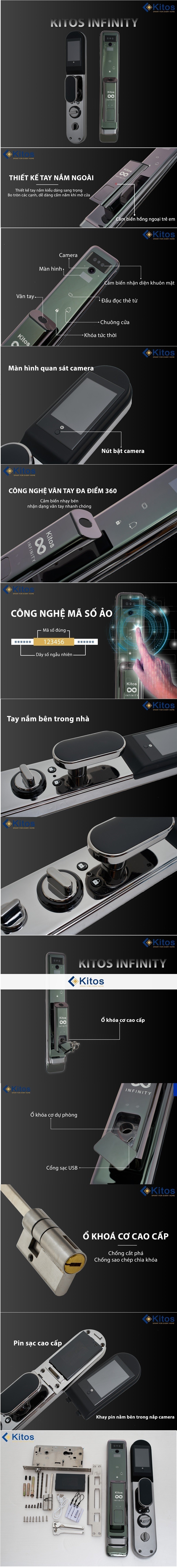 Thông Tin Khóa Cửa Thông Minh Kitos Infinity 3D Face