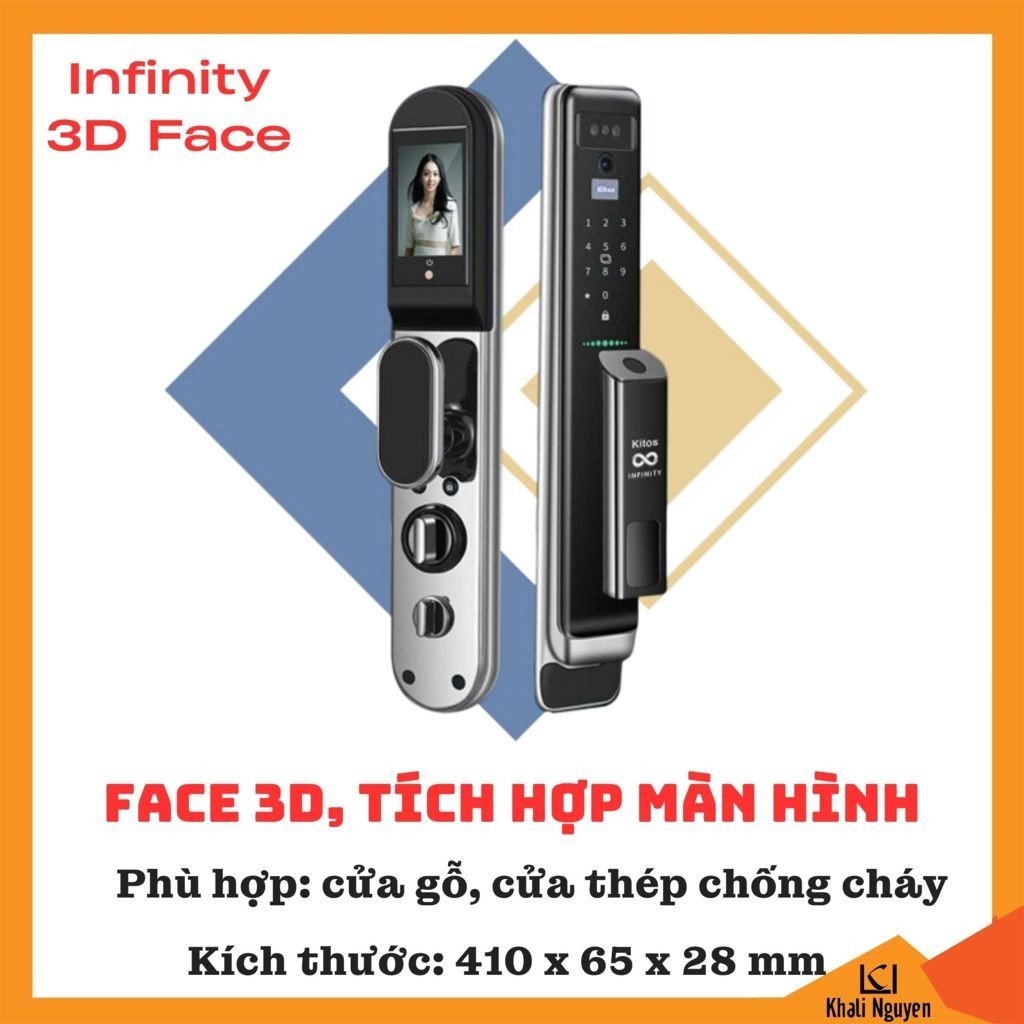 Khóa Cửa Thông Minh Kitos Infinity 3D Face