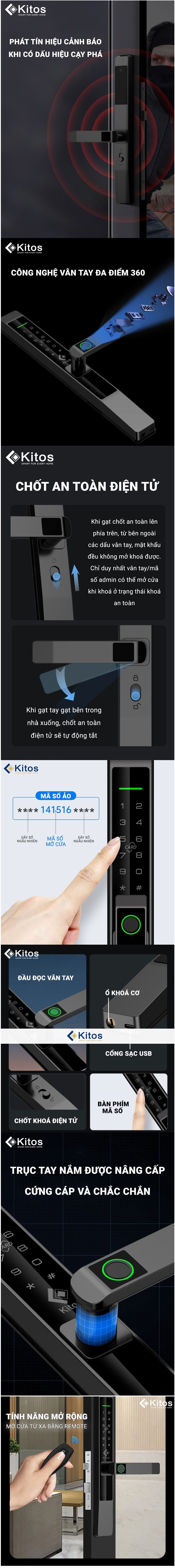 Thông Tin Khóa Cửa Thông Minh Kitos KT-AL630