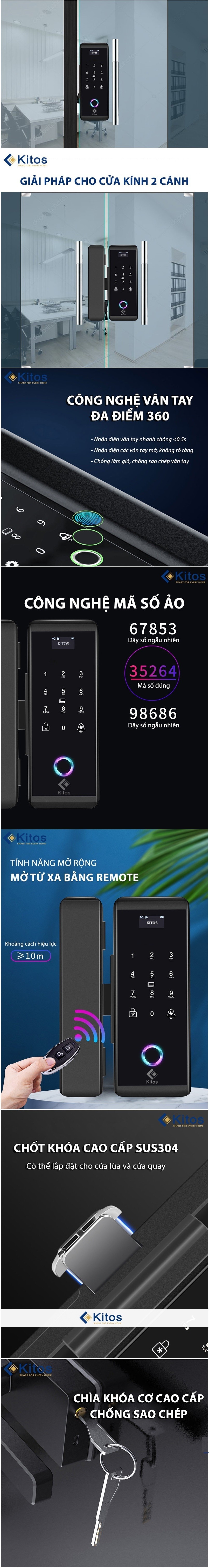 Thông Tin Khóa Cửa Thông Minh Kitos KT-GL60