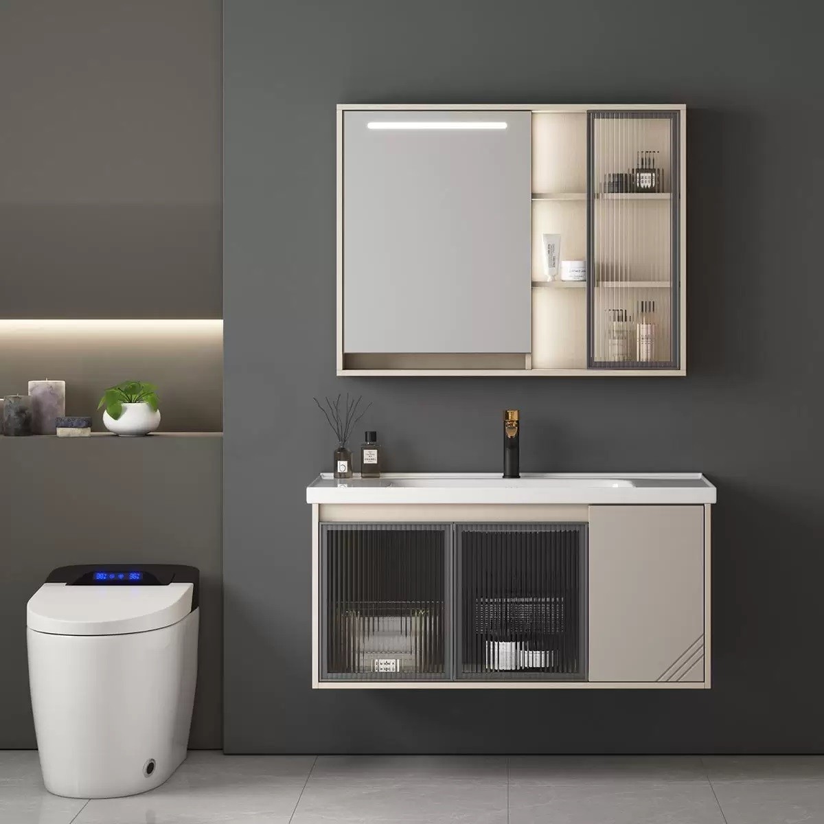 Bộ tủ chậu lavabo Korest CKR-TC1208