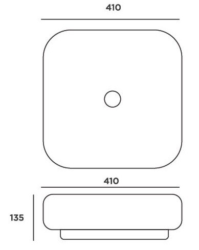 Bản vẽ lavabo bán âm bàn Korest CKR7113