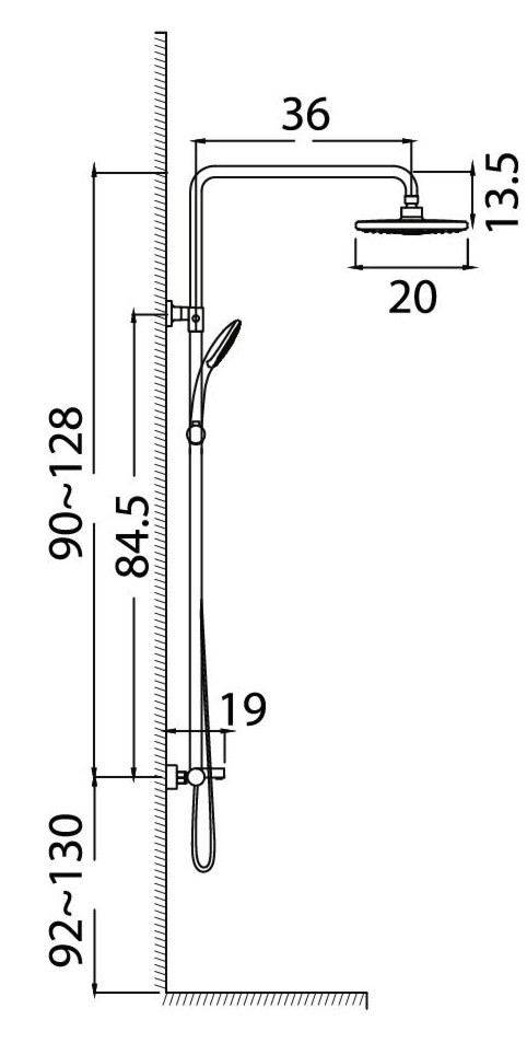 Bản vẽ bộ sen tắm cây Korest K1109