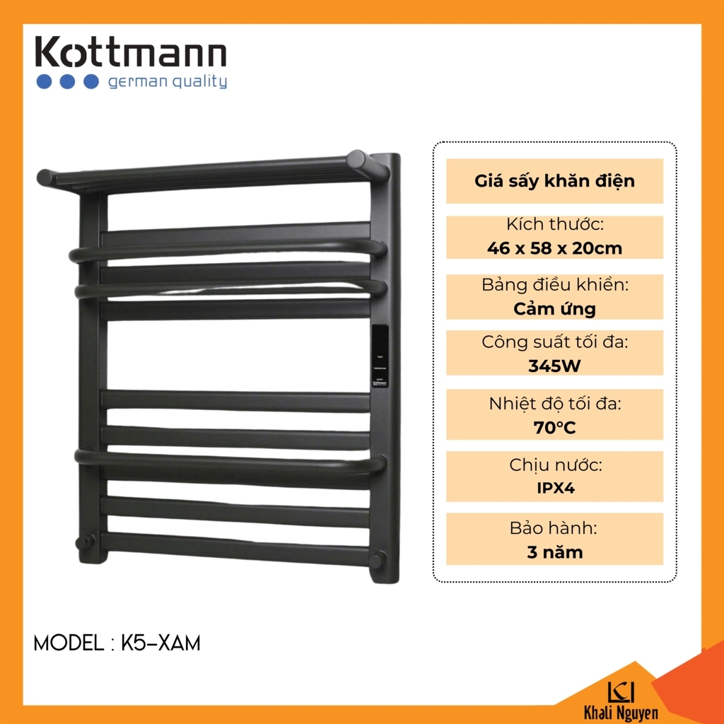 Giá sấy khăn Kottmann K5