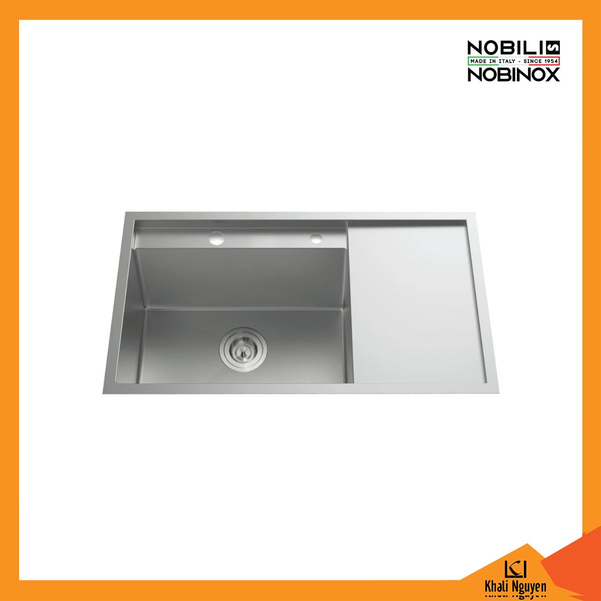 Chậu Rửa Bát 1 Hố Nobinox LUMIA NJ558B 830*480*230mm