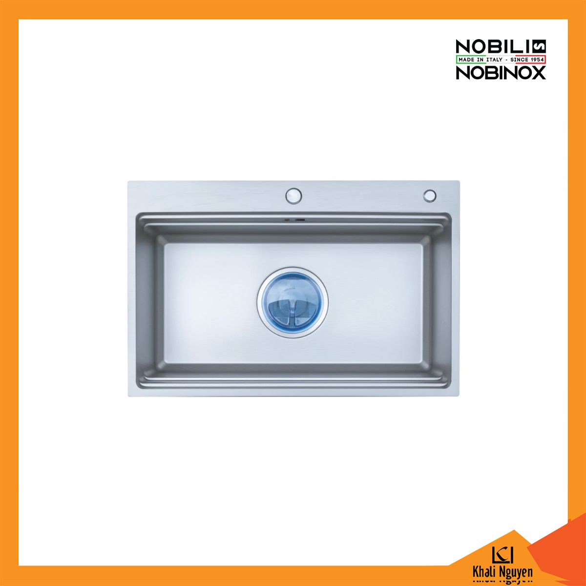 Chậu Rửa Bát 1 Hố Nobinox LIRA NJ560D 760*500*220mm