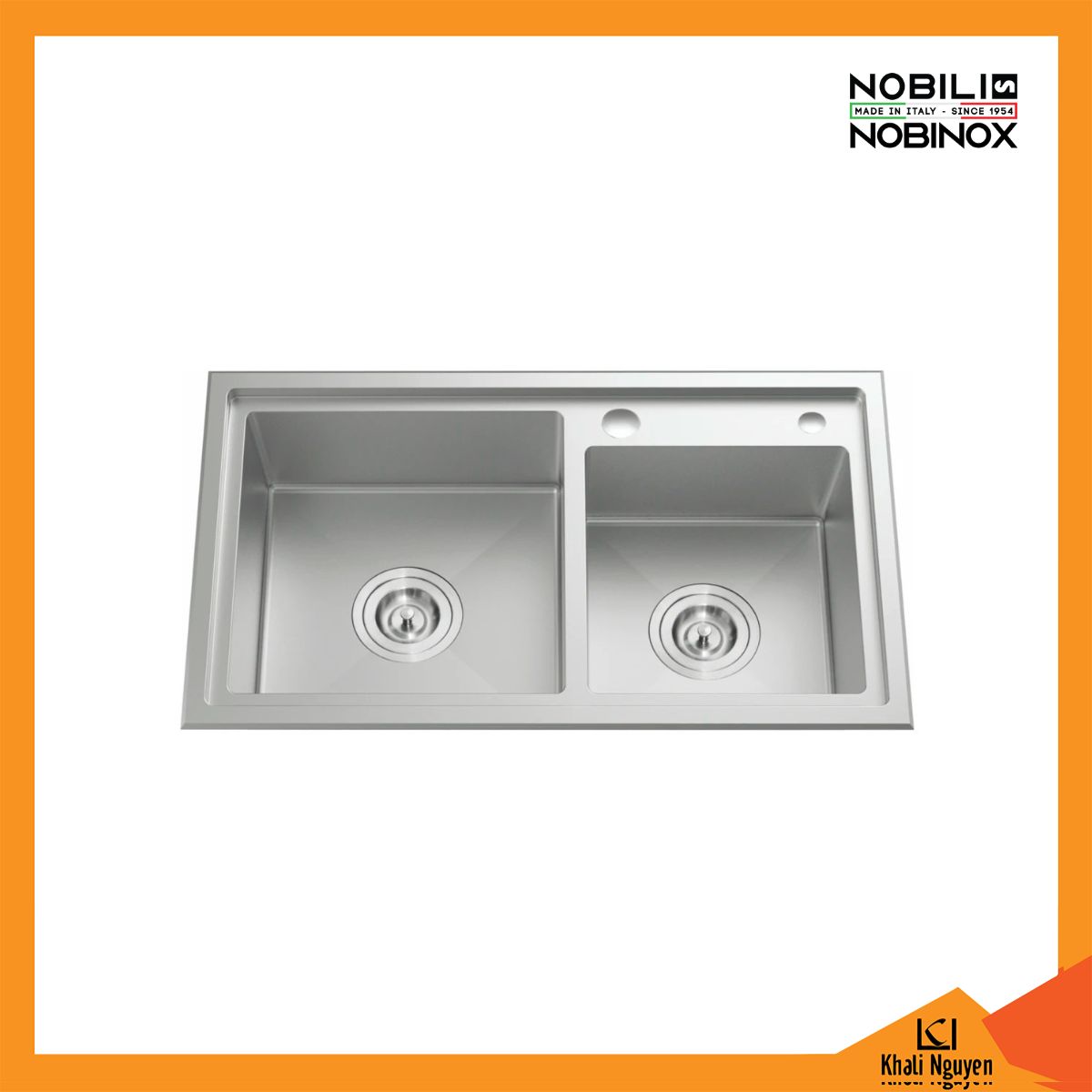 Chậu Rửa Bát 2 Hố Nobinox LIKEN NL786 820*460*230mm