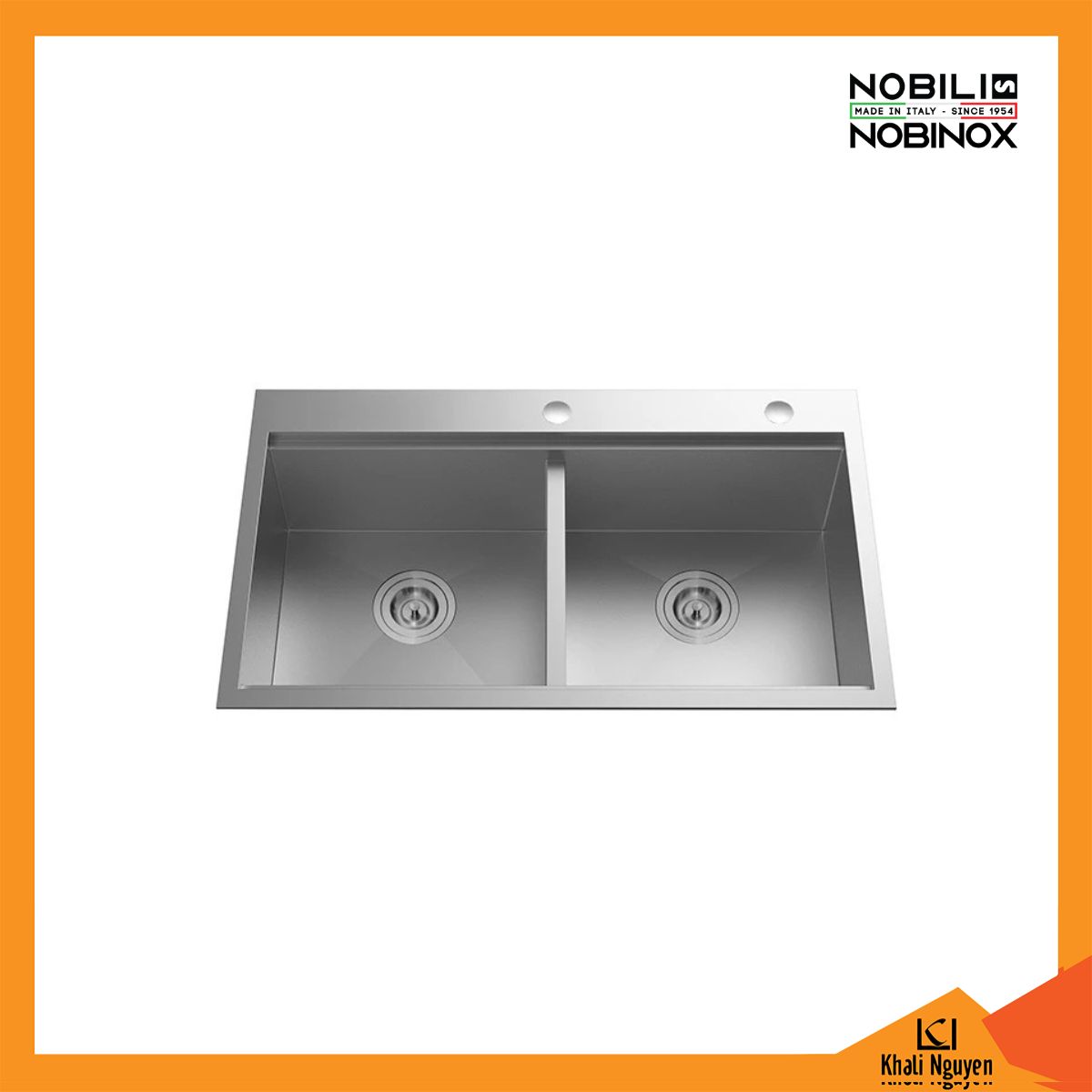 Chậu Rửa Bát 2 Hố Nobinox LIKEN NL785 830*480*230mm