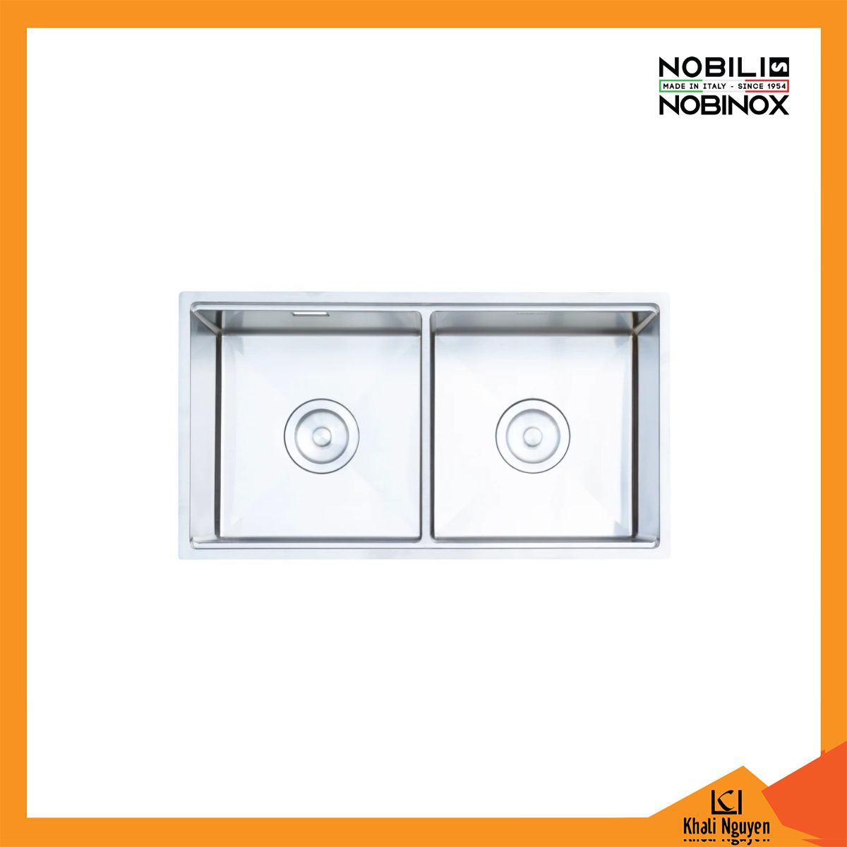 Chậu Rửa Bát 2 Hố Nobinox LUMIA NJ524 838*457*230mm