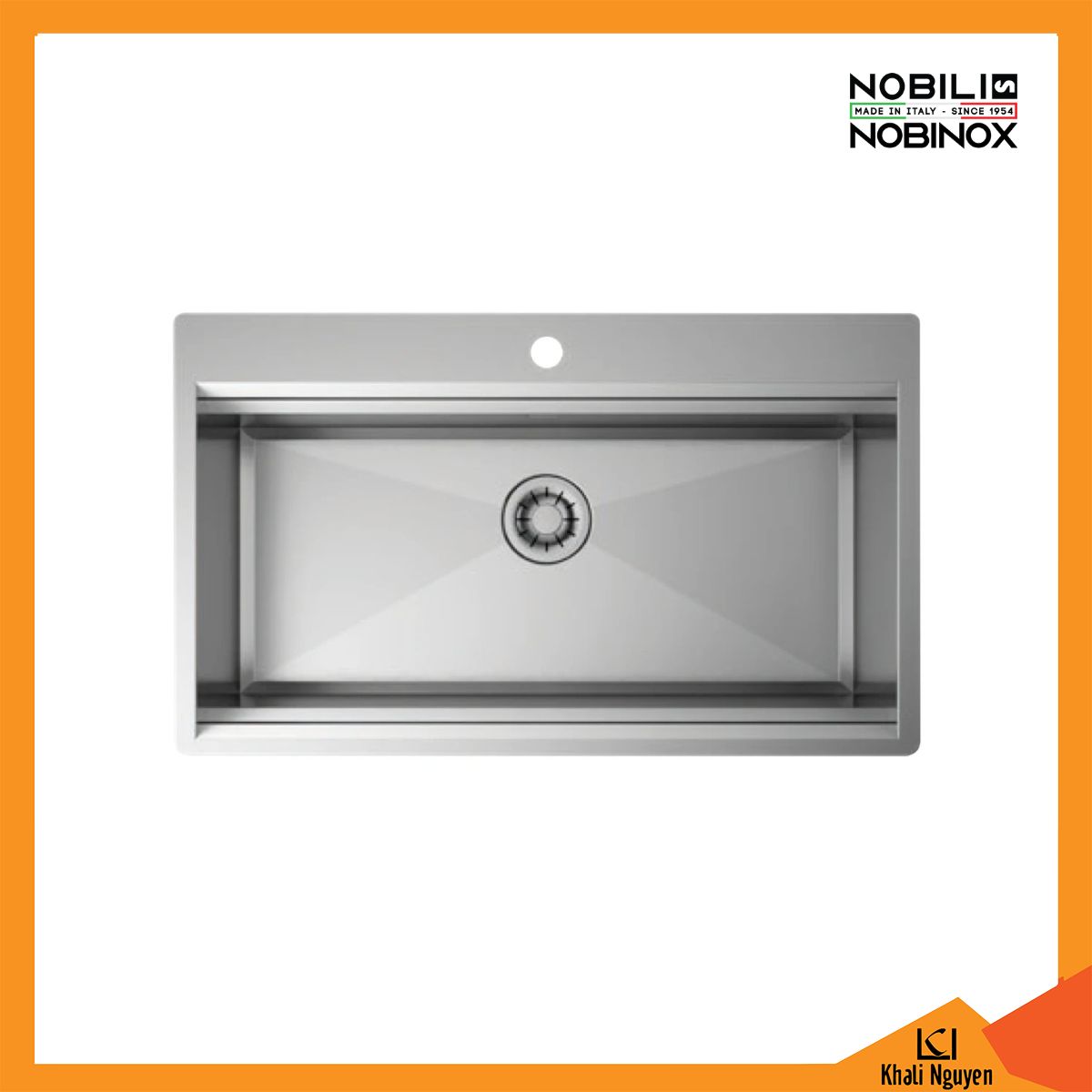 Chậu Rửa Bát 1 Hố Tasca STEP NT685T 840*510*210mm