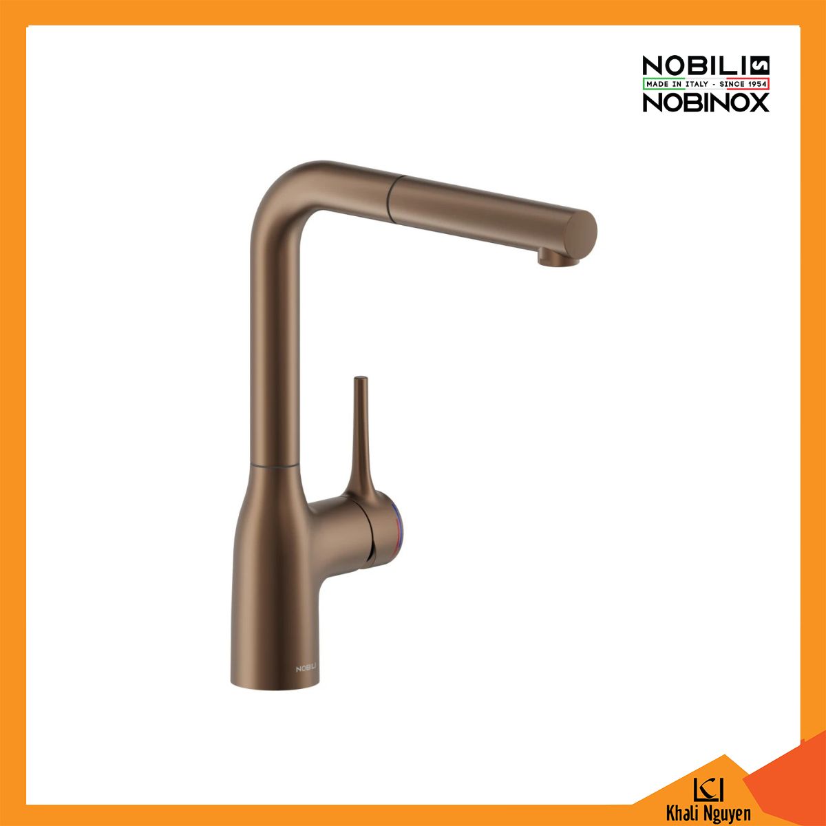 Vòi Rửa Bát Nobili MANIA NB217B Dây Rút + Nóng Lạnh