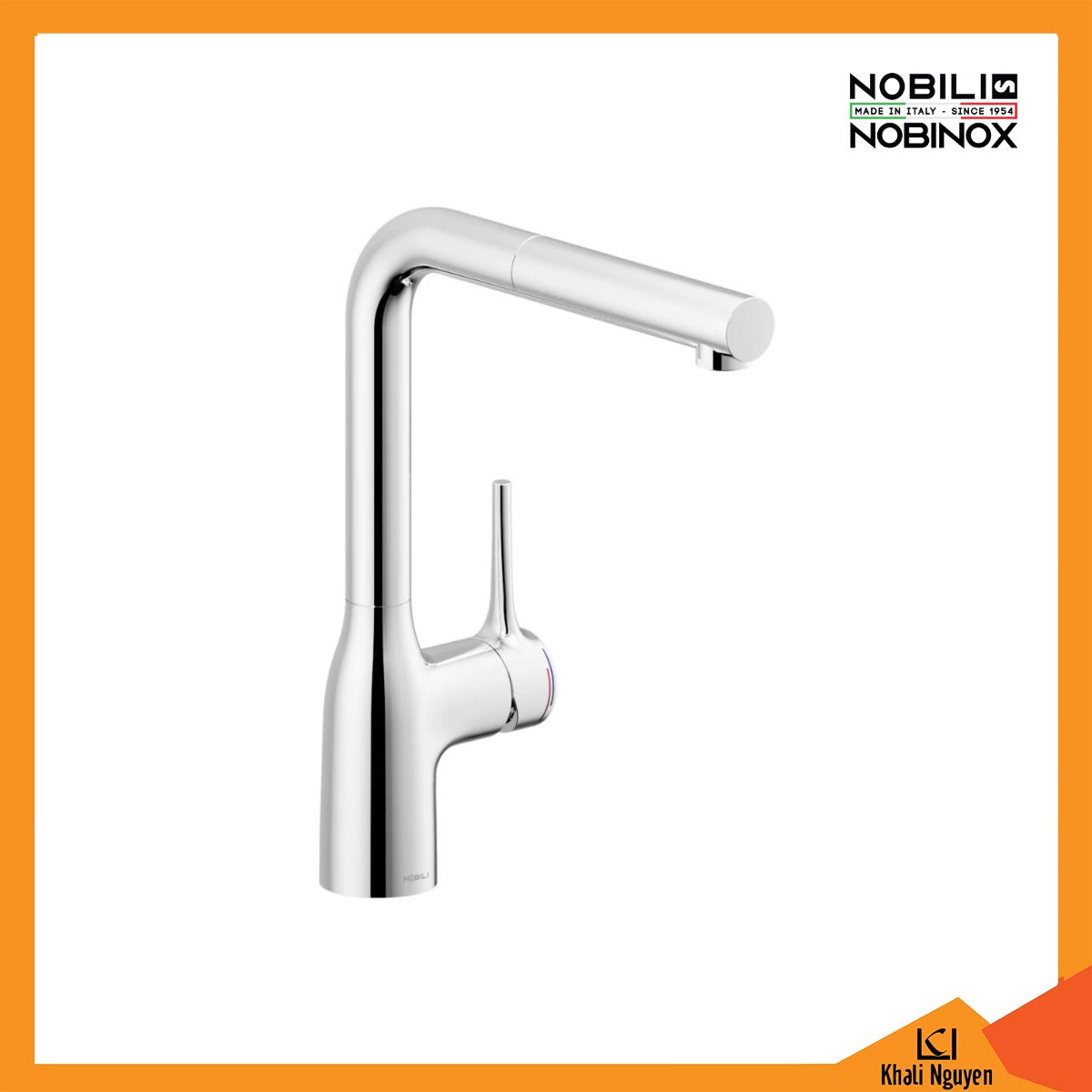 Vòi Rửa Bát Nobili MANIA NB215T Dây Rút + Nóng Lạnh 