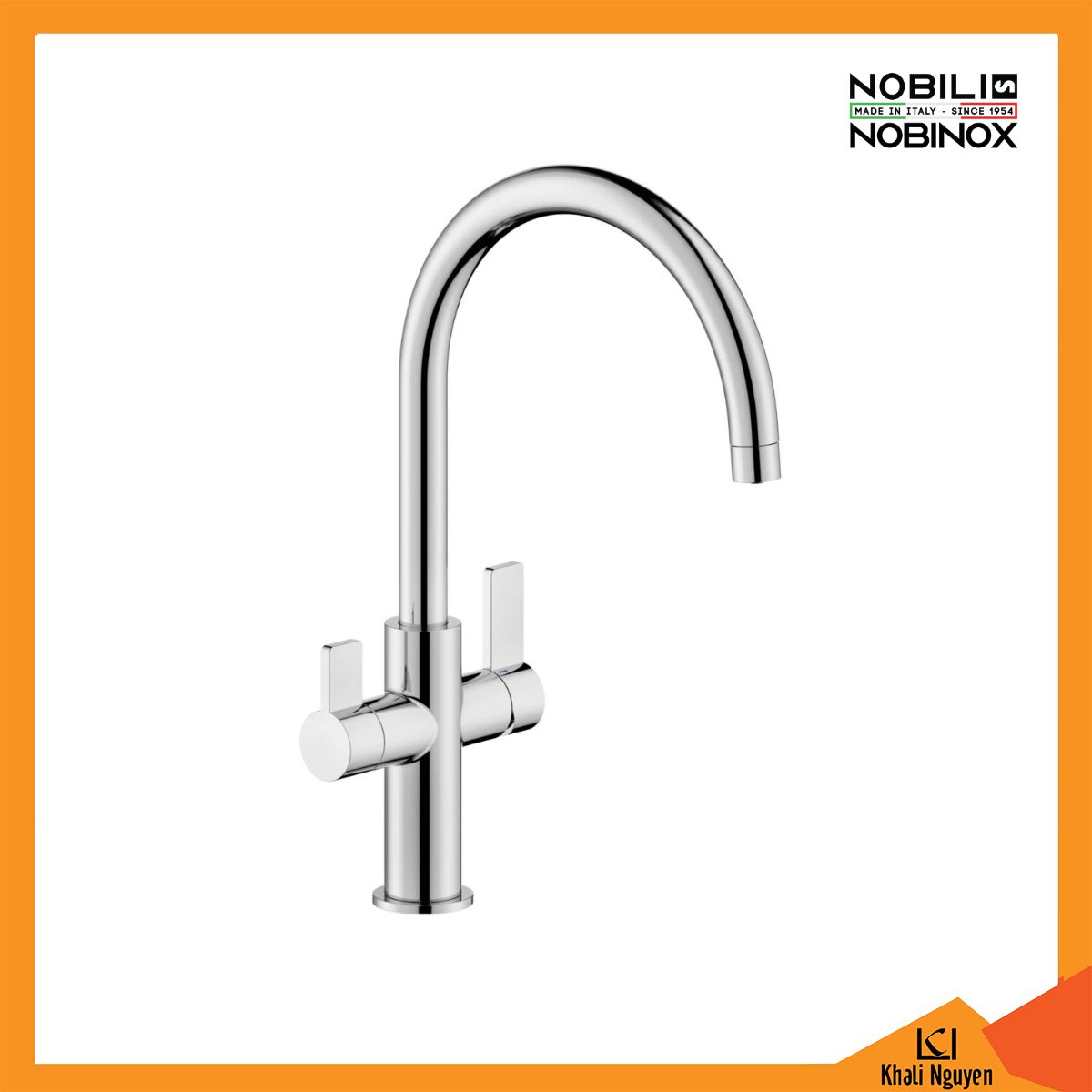 Vòi Rửa Bát  NOBILI SORA NB164 Cần Cứng + 3 Đường Nước