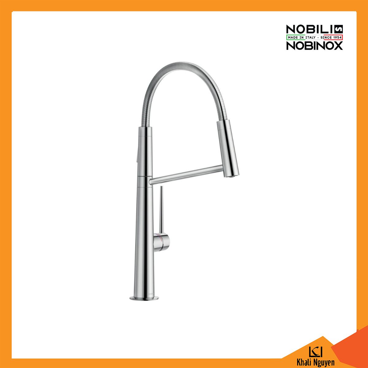 Vòi Rửa Bát NOBILI LEVANTE NB303 Cần Mềm + Nóng Lạnh + 2 Đầu Xả