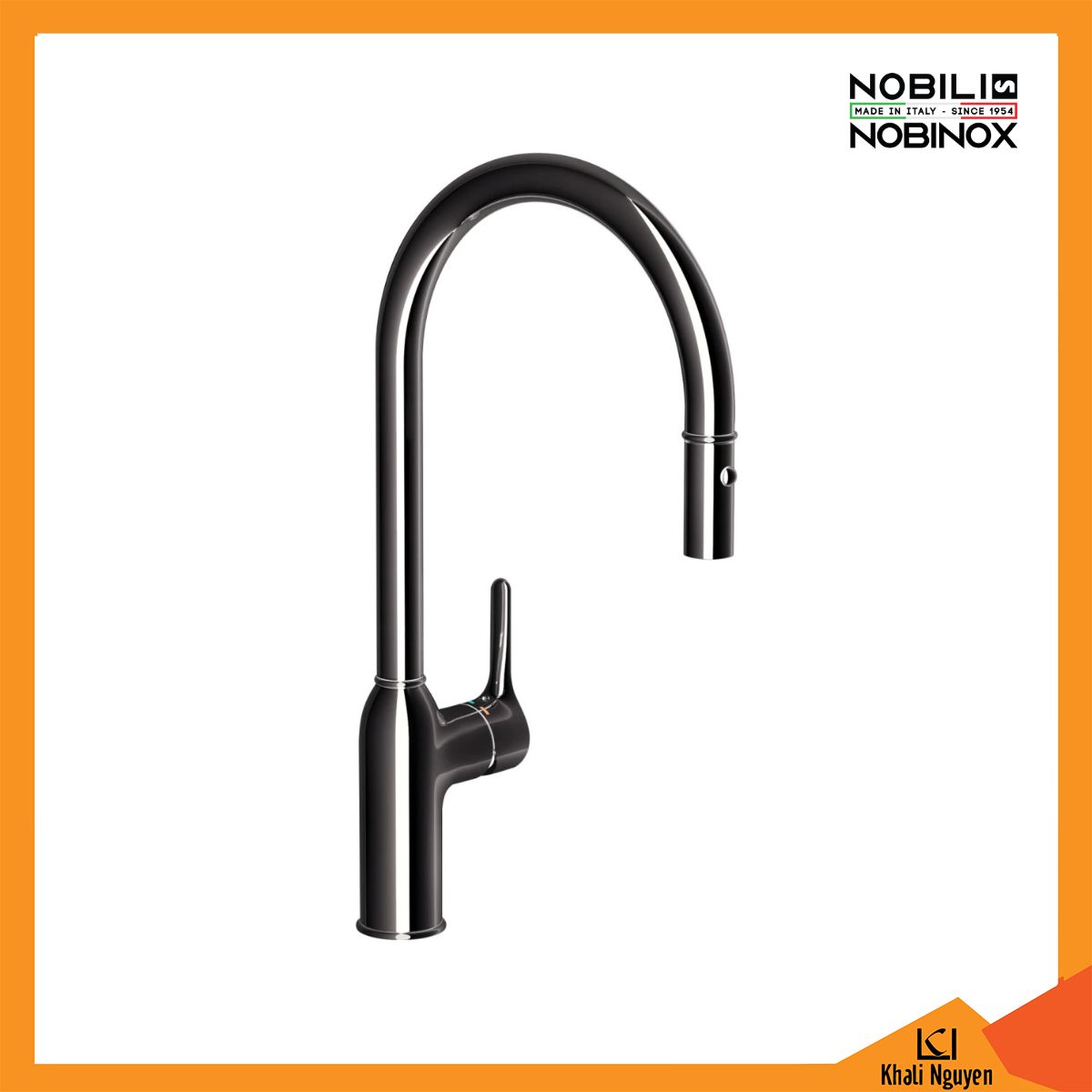 Vòi Rửa Bát Nobili RING NB130LTB Dây Rút + Nóng Lạnh + 2 Chế Độ