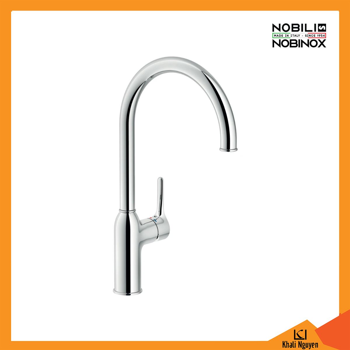 Vòi Rửa Bát NOBILI RING NB132 Cần Cứng + Nóng Lạnh