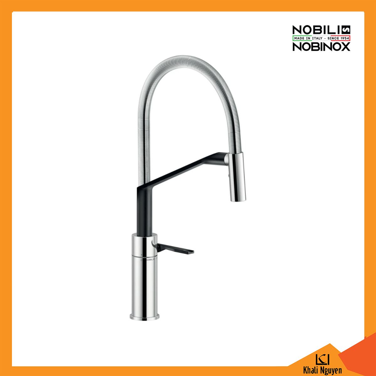 Vòi Rửa Bát NOBILI HERON NB228 Cần Mềm + Nóng Lạnh + 2 chế độ