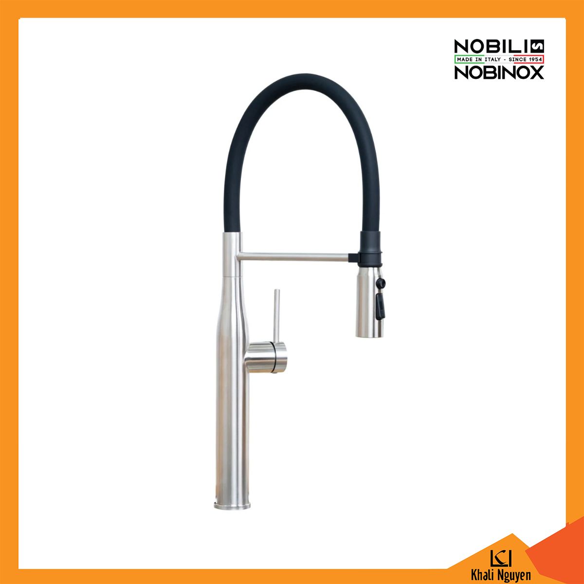 Vòi Rửa Bát Nobinox ALTO NX550 Cần Mềm + Nóng Lạnh + 3 Chế Độ