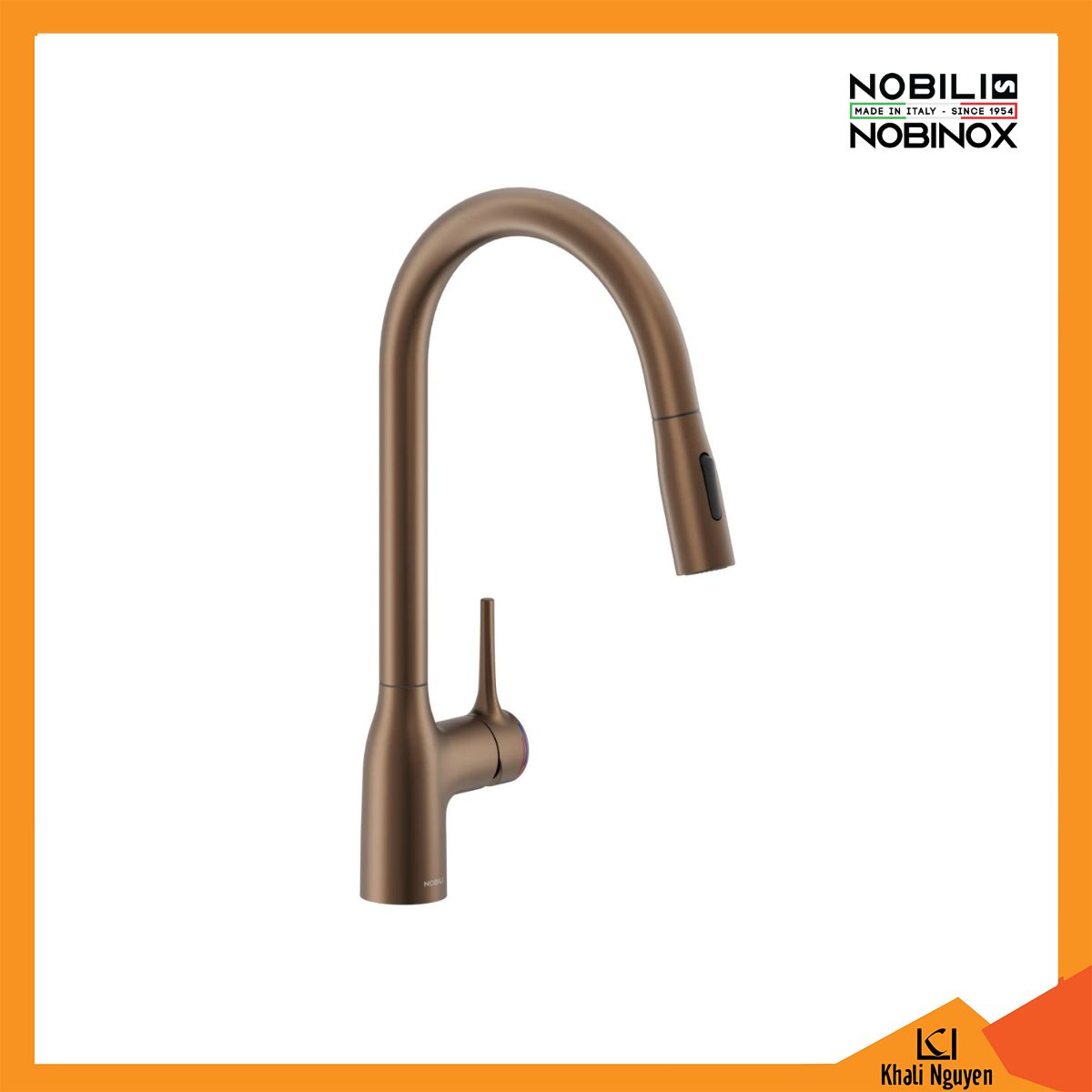 Vòi Rửa Bát Nobili MANIA NB306T Dây Rút + Nóng Lạnh + 2 Chế Độ
