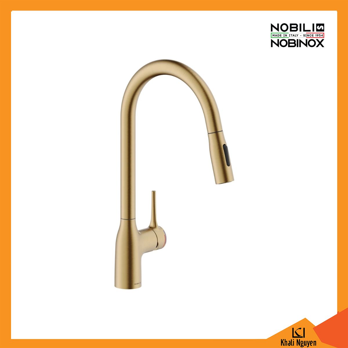 Vòi Rửa Bát Nobili MANIA NB307A Dây Rút + Nóng Lạnh + 2 Chế Độ