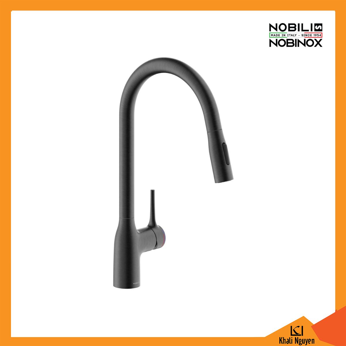 Vòi Rửa Bát Nobili MANIA NB308G Dây Rút + Nóng Lạnh + 2 Chế Độ