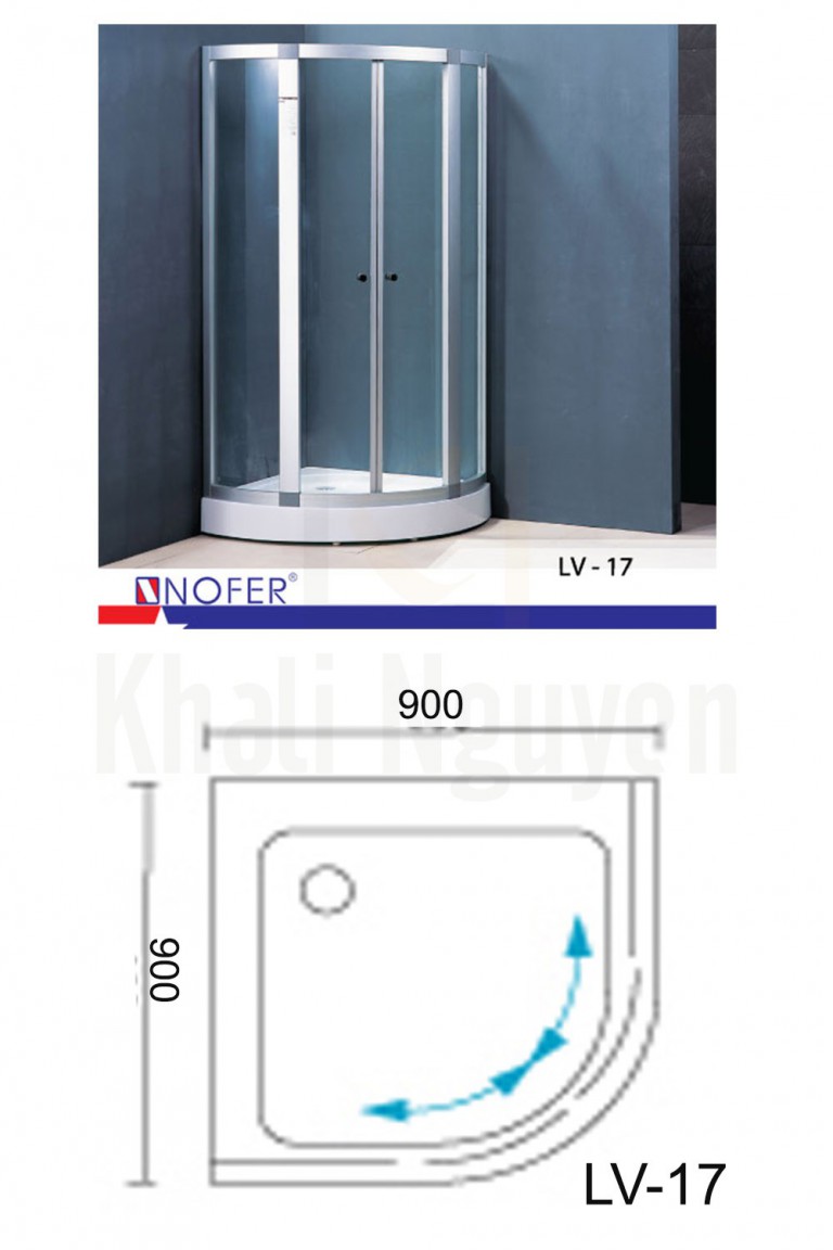 Bản vẽ kỹ thuật phòng tắm vách kính LV-17