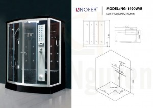 Bản vẽ sơ đồ kỹ thuật phòng xông hơi NG-1490