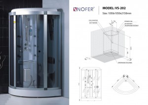 Bản vẽ kỹ thuật phòng xông hơi Nofer VS-202