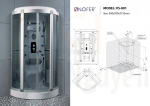 Bản vẽ kỹ thuật phòng xông hơi Nofer VS-801