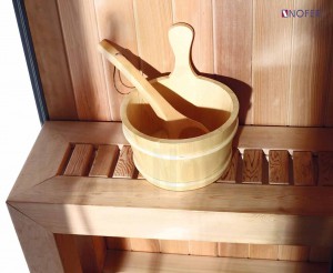 Gáo và chậu chứa nước trong phòng xông hơi VS-89103S