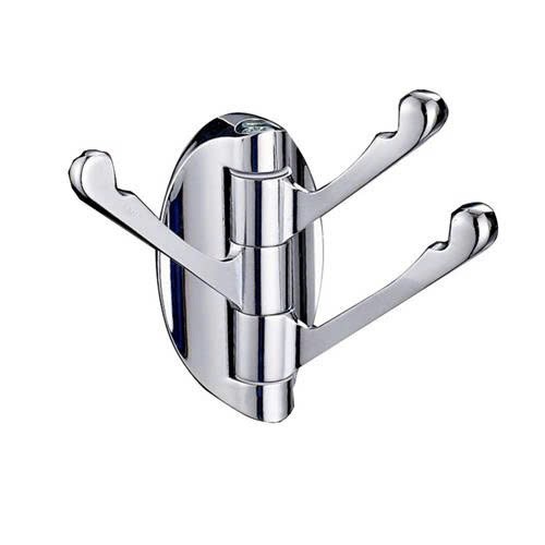 Móc treo 3 chạc bằng ĐỒNG mạ crom xoay treo tường