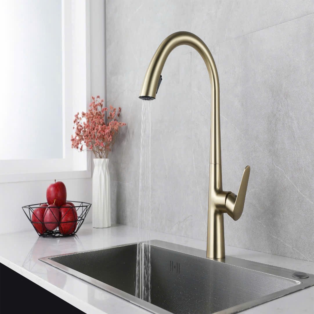 Vòi chậu rửa chén bát bằng đồng - ảnh 9