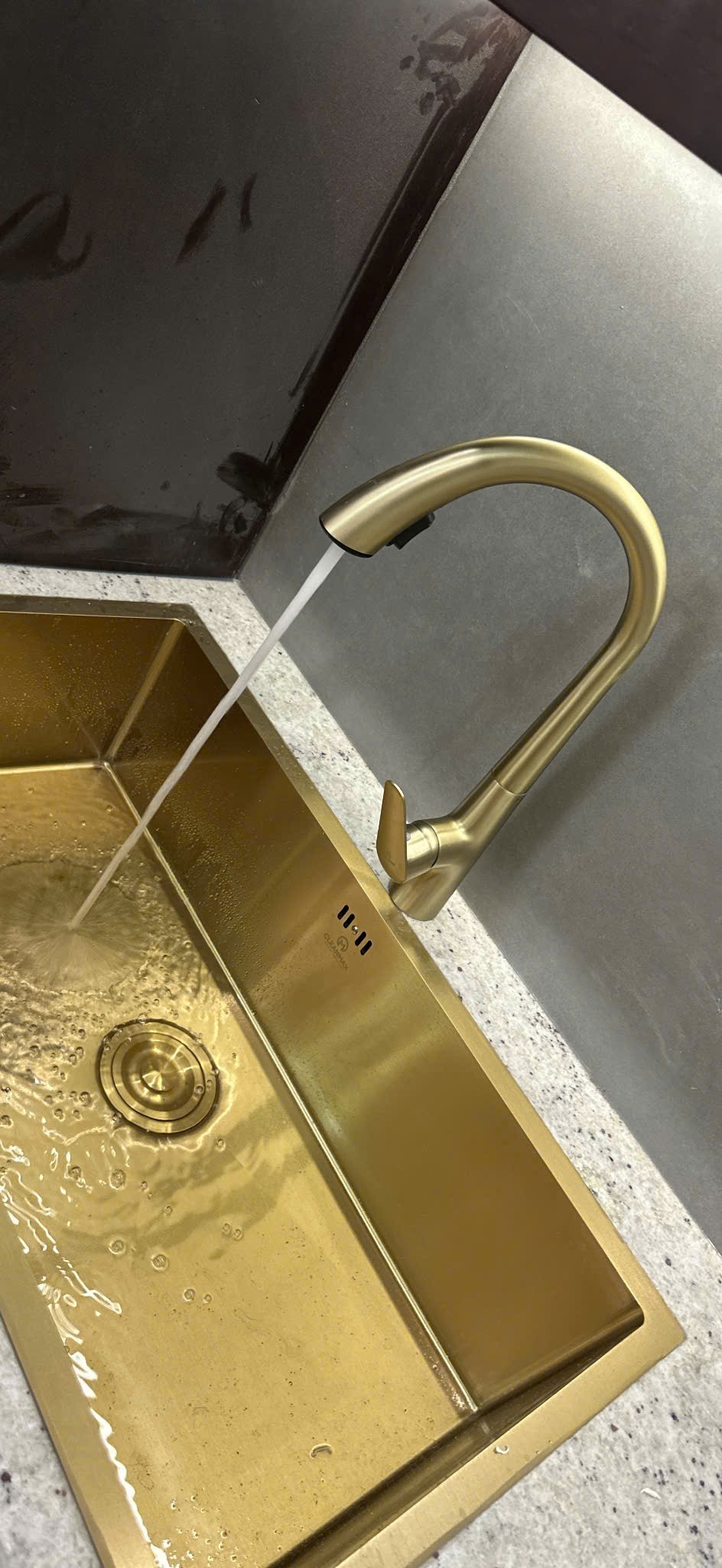 Vòi chậu rửa chén bát bằng đồng - ảnh 4