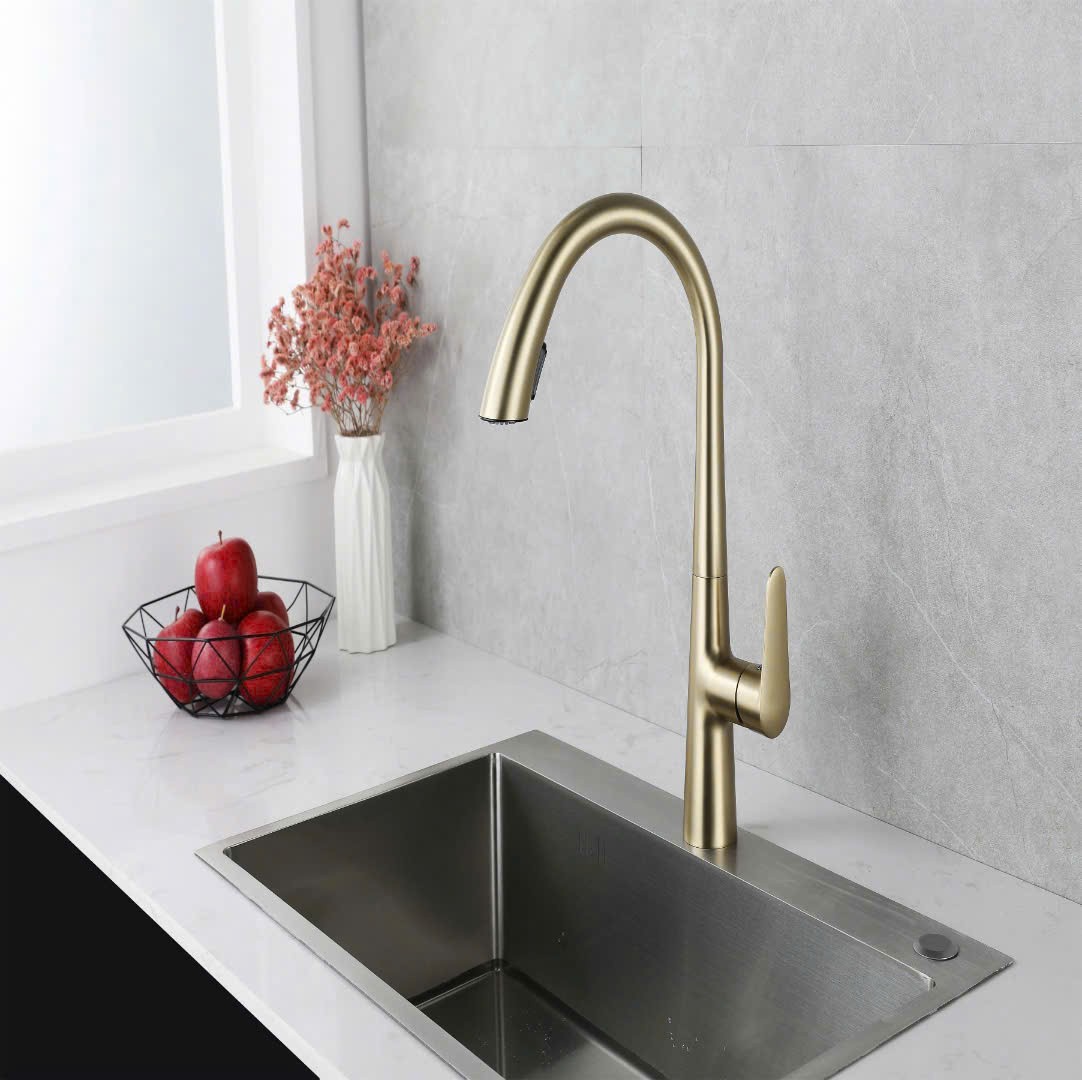 Vòi chậu rửa chén bát bằng đồng - ảnh 7