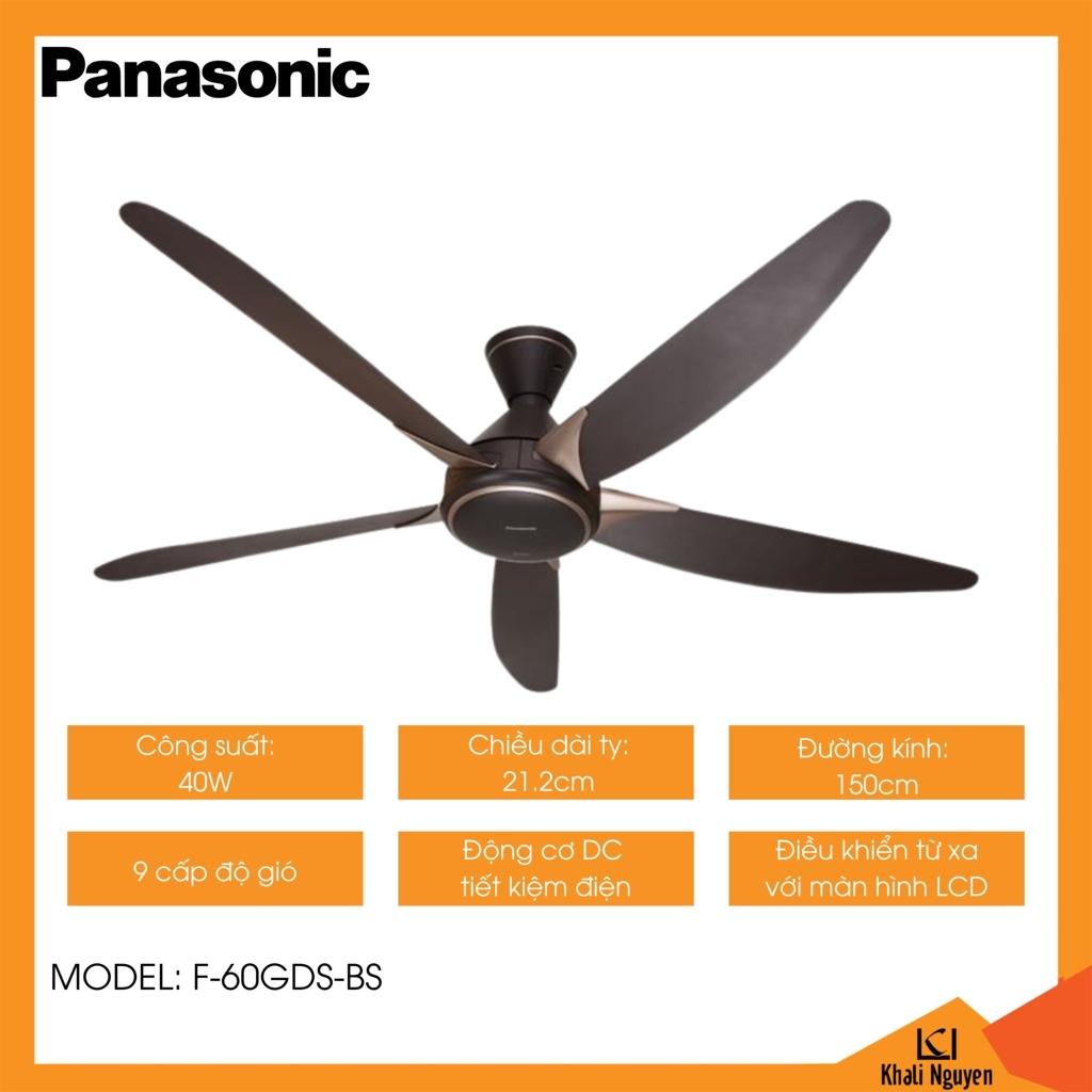 Quạt trần Panasonic F-60GDS-BS