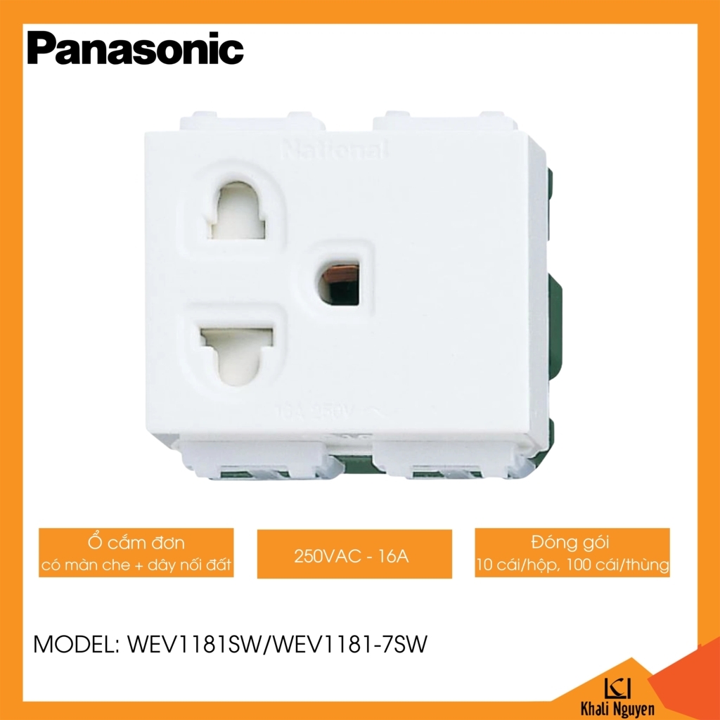 Ổ cắm đơn Panasonic WEV1181SW/WEV1181-7SW