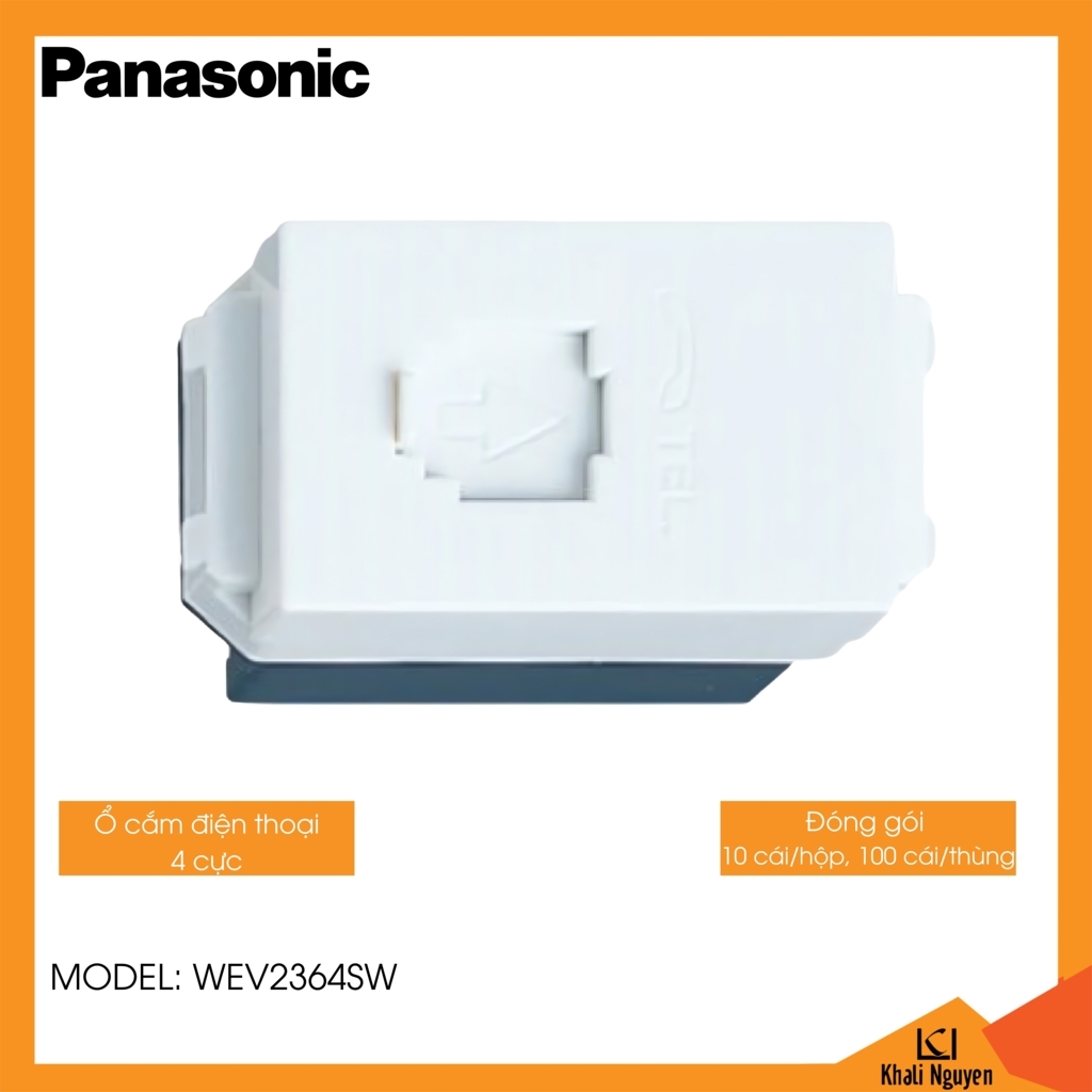 Ổ cắm điện thoại 4 cực Panasonic WEV2364SW
