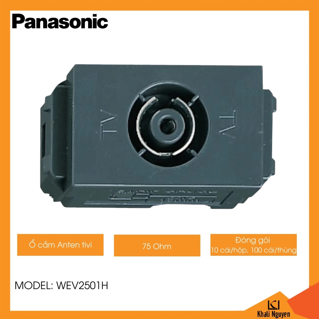 Ổ cắm anten tivi Panasonic WEV2501H dòng Wide